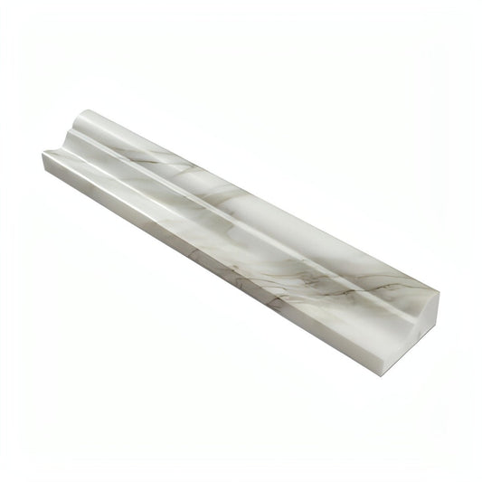 Calacatta Gold Marble Crown - Mercer Molding Trim - Hey Tiles