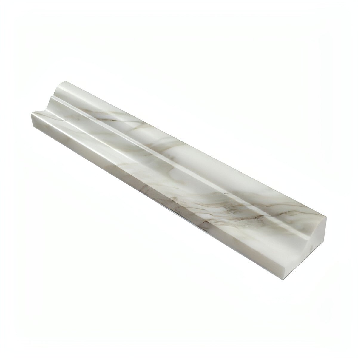 Calacatta Gold Marble Honed Crown - Mercer Molding Trim - Hey Tiles