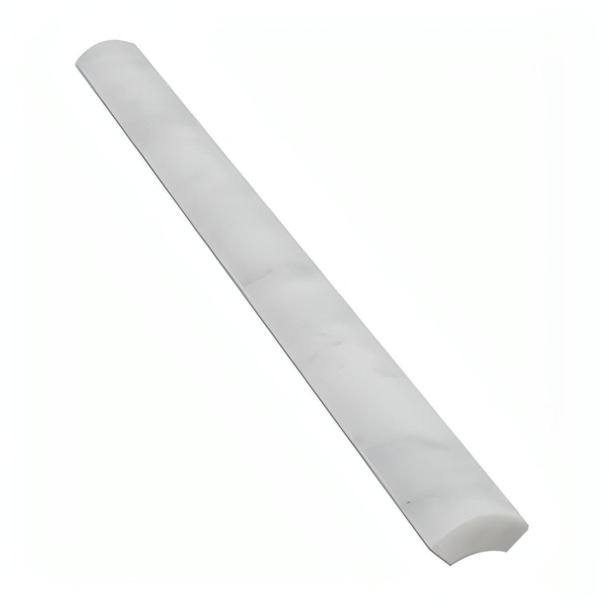 Carrara White Marble Polished Quarter - Round Trim Molding - Hey Tiles