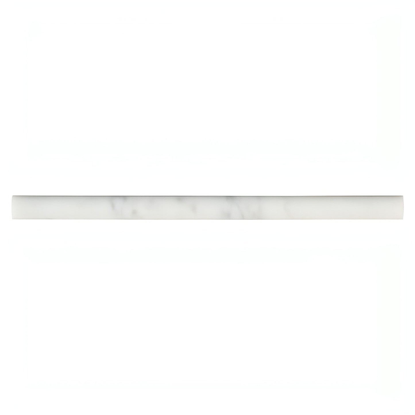 Carrara White Pencil Molding 3/4 x 12 - Hey Tiles