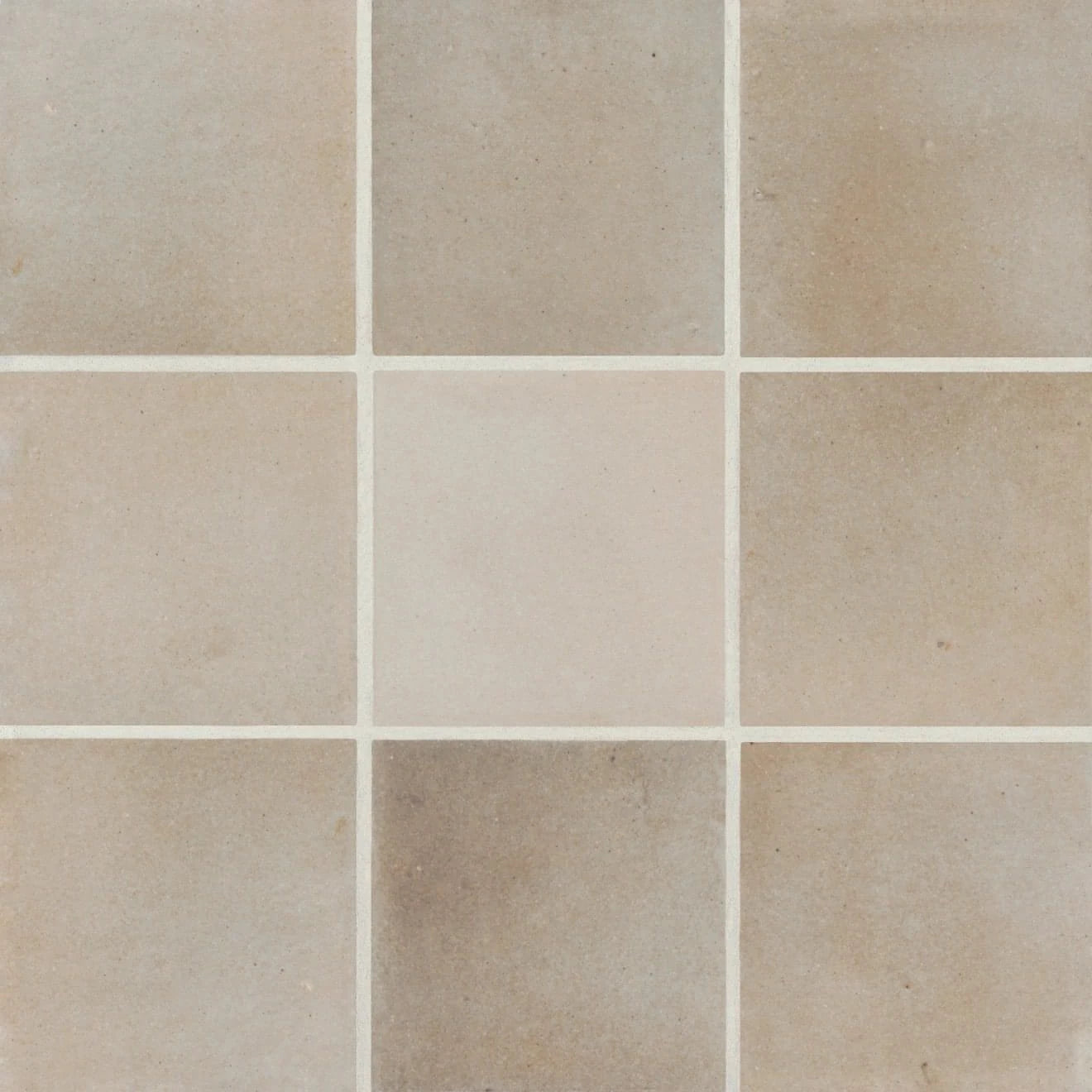 Celine 4" x 4" Matte Porcelain Floor & Wall Tile in Taupe - Hey Tiles