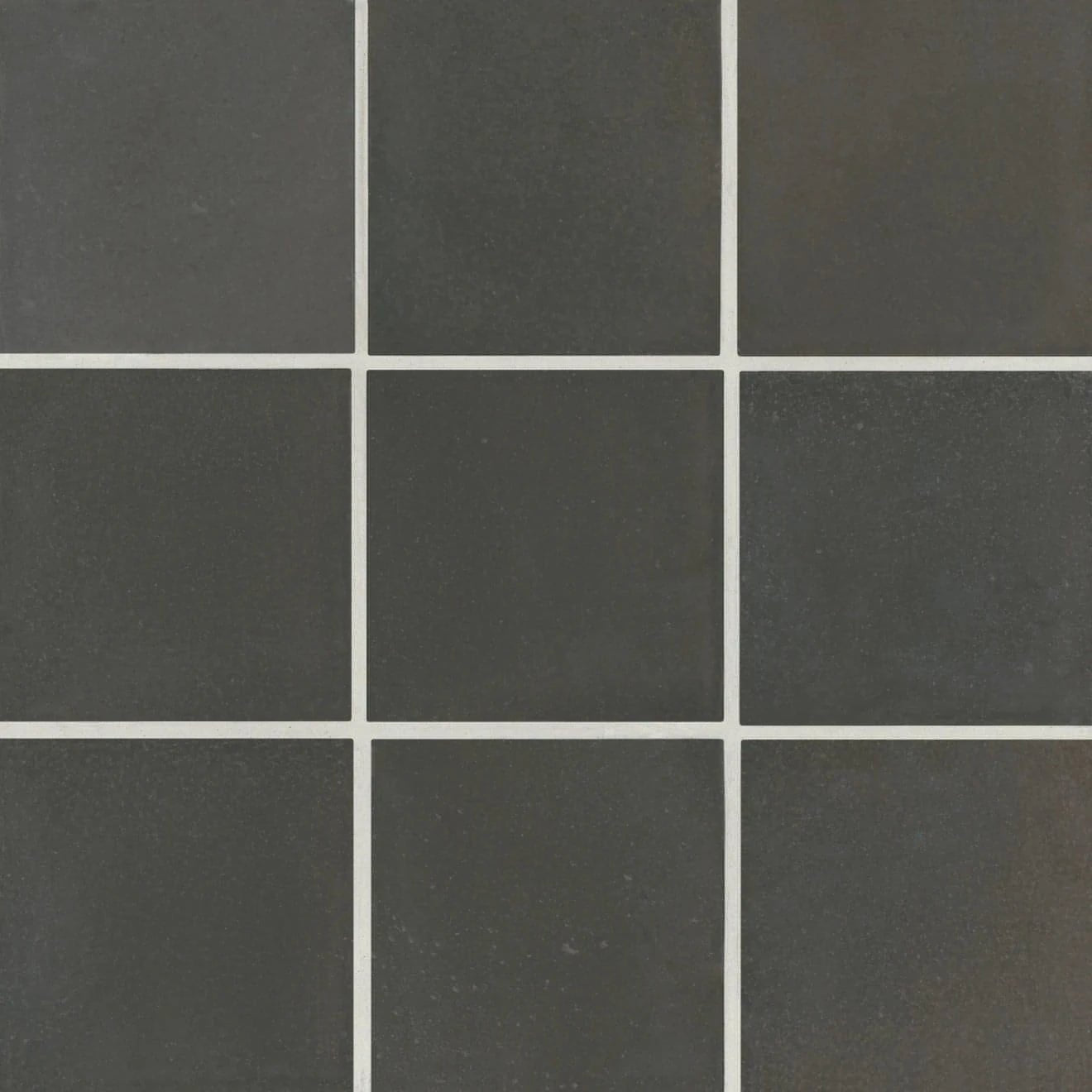 Celine 4" x 4" Porcelain Floor & Wall Tile in Black - Hey Tiles