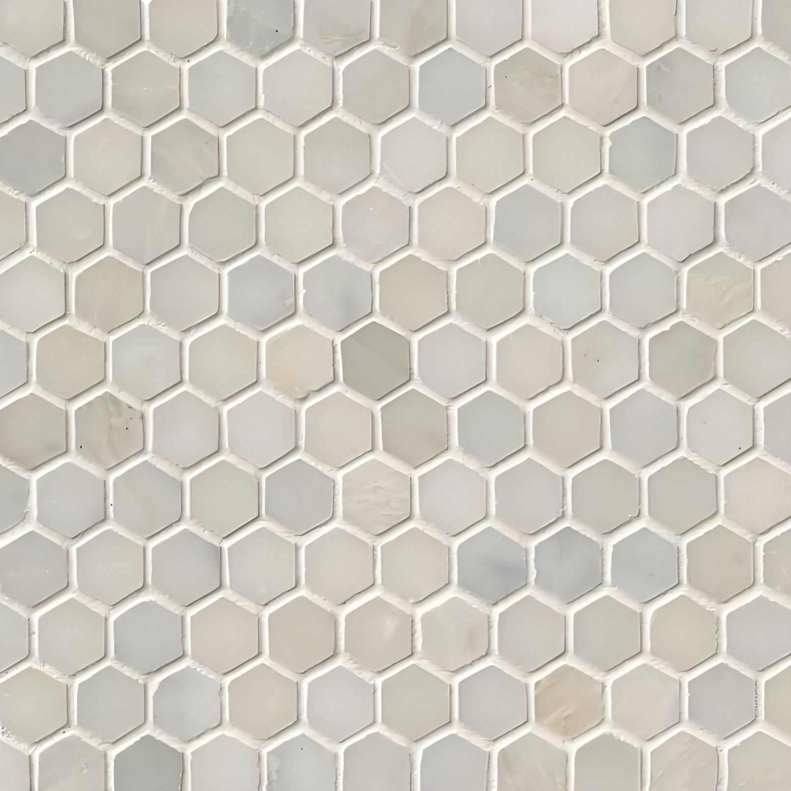 Greecian White 1 Hexagon Mosaic - Hey Tiles