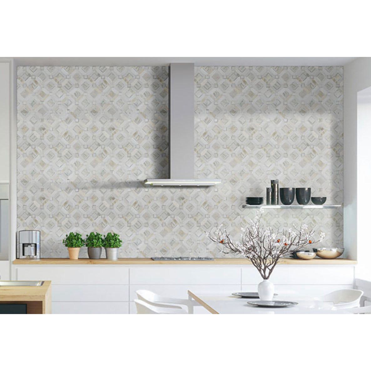 Milano Silver Pattern Tile - Hey Tiles