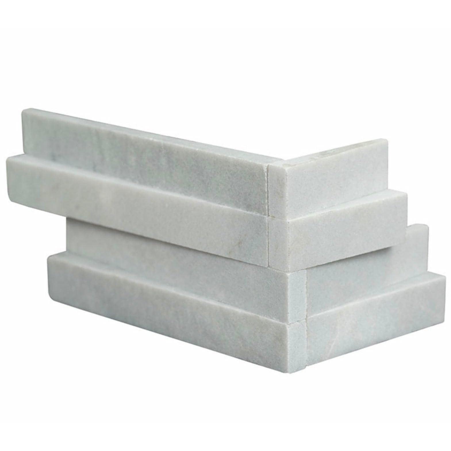 MSI 6x18 Cosmic Gray 3D Wave Stacked Stone Corner Piece - Hey Tiles