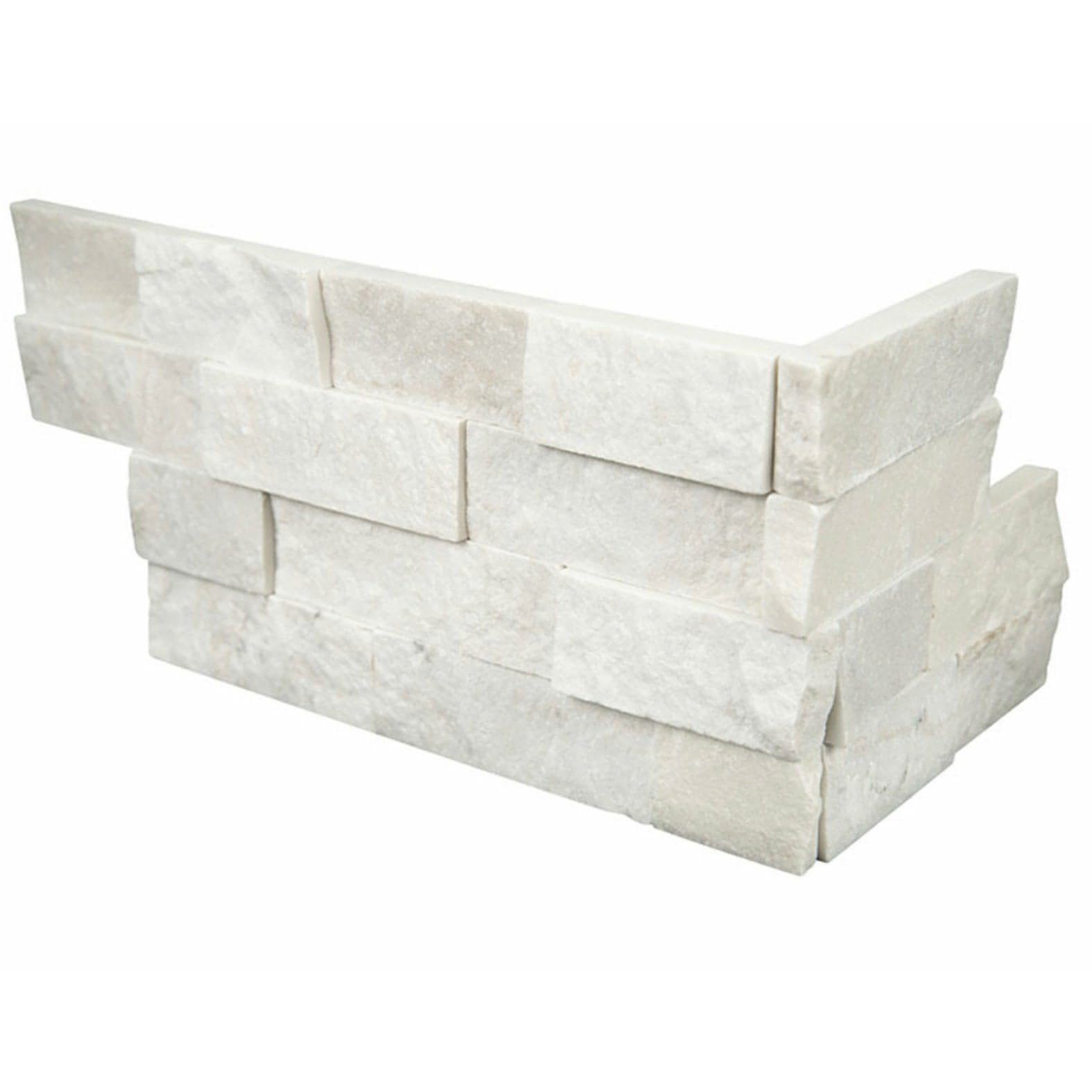 MSI 6x18 Cosmic White Stacked Stone Corner Piece - Hey Tiles
