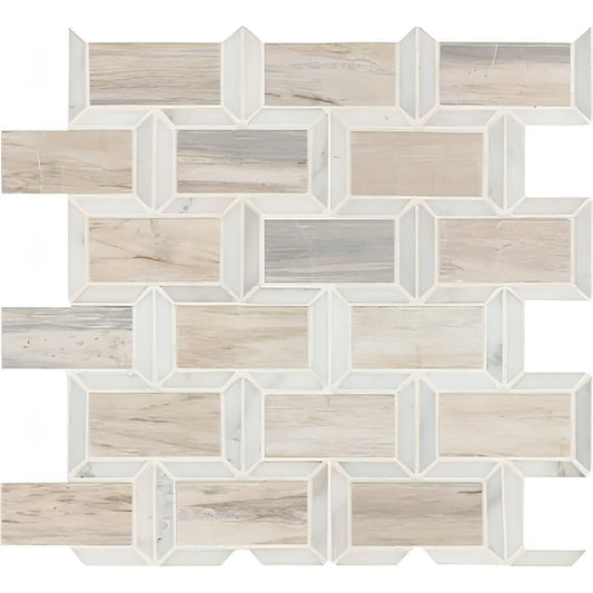 MSI Angora Framework 12X12 Polished Mosaic Tile - Hey Tiles