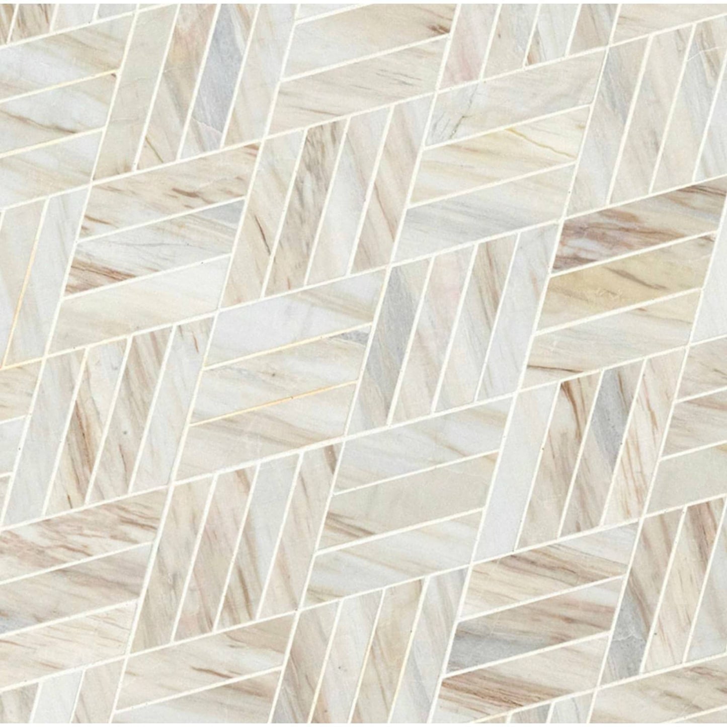 MSI Angora Rhombus 12.45 in.x10.83 in.x10 mm Polished Marble Mosaic - Hey Tiles