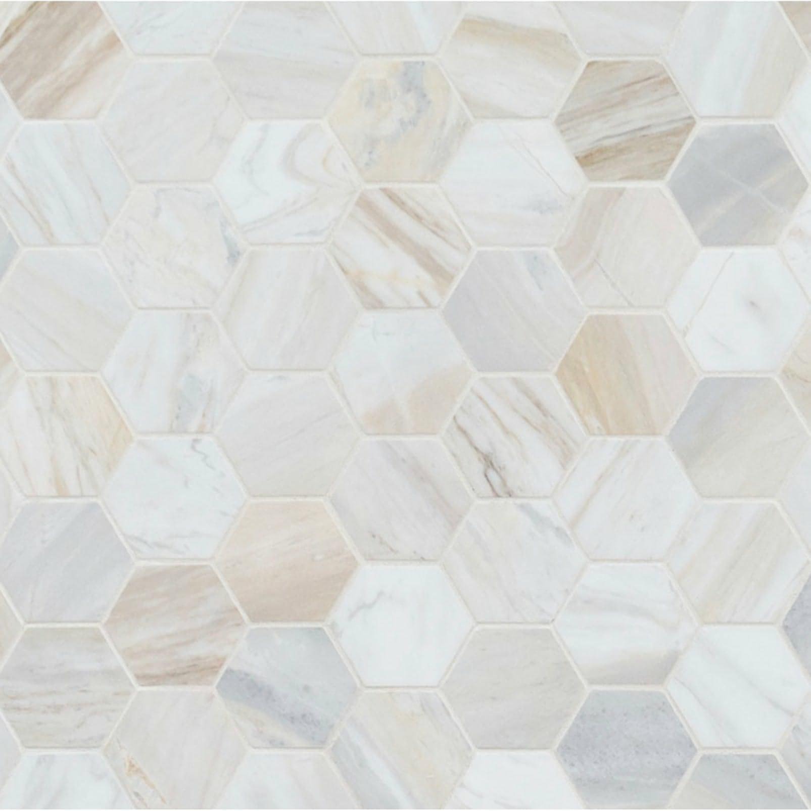 MSI Athena Gold 2" Hexagon Mosaic Tile - Hey Tiles