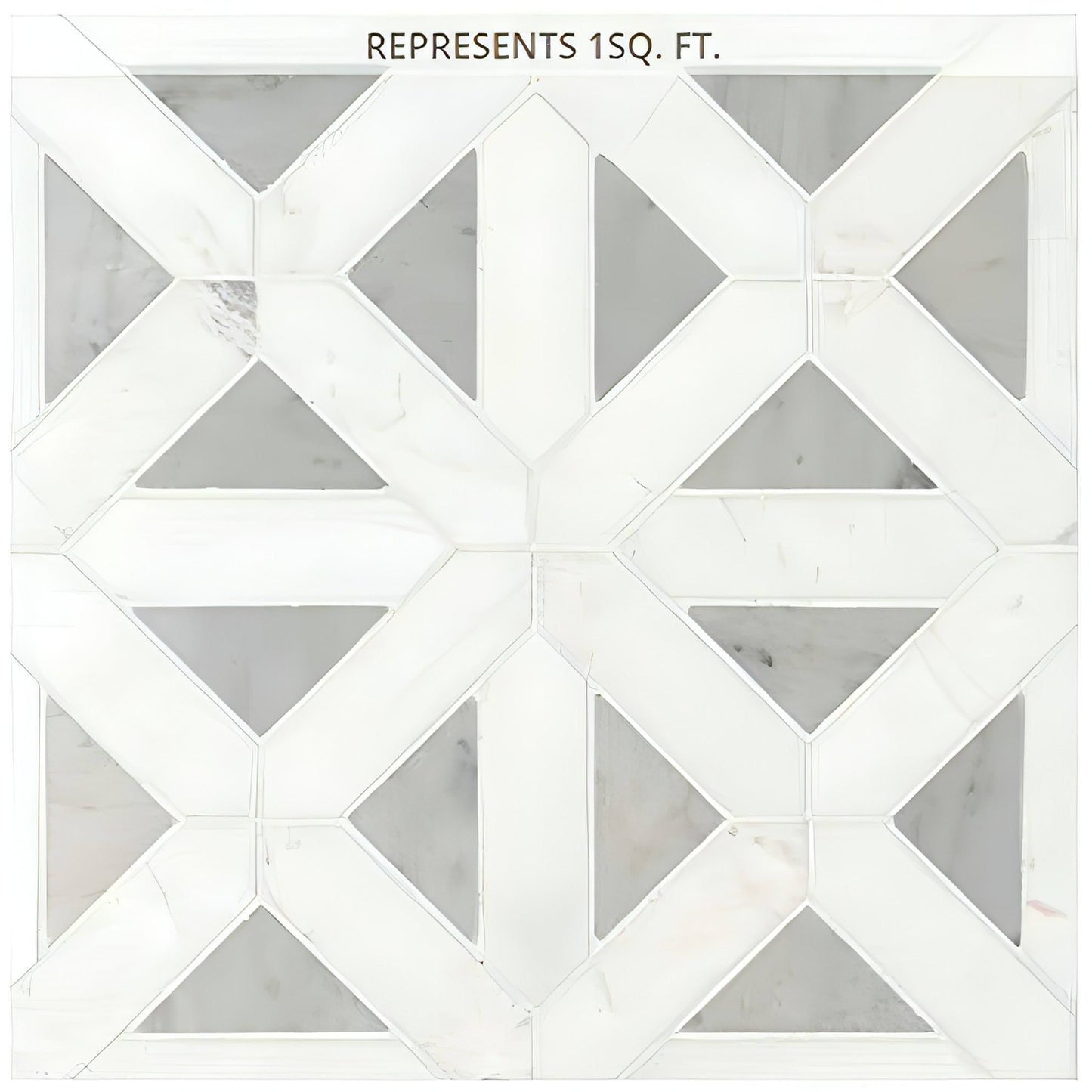 MSI Bianco Dolomite Geometrica 12x12 x10mm Polished Marble Mosaic Tile - Hey Tiles