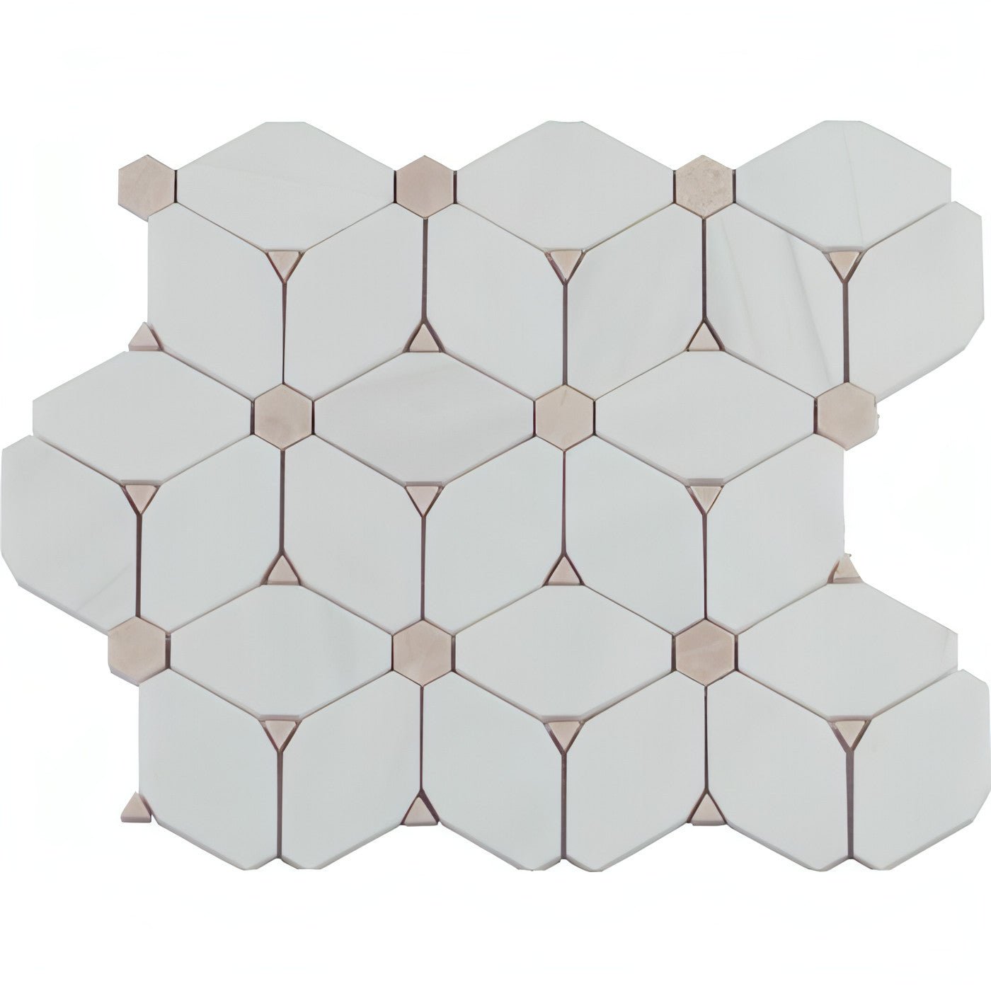 MSI Cecily Pattern Polished Marble Mosaic Tile 10.83" x 12.6" - Hey Tiles