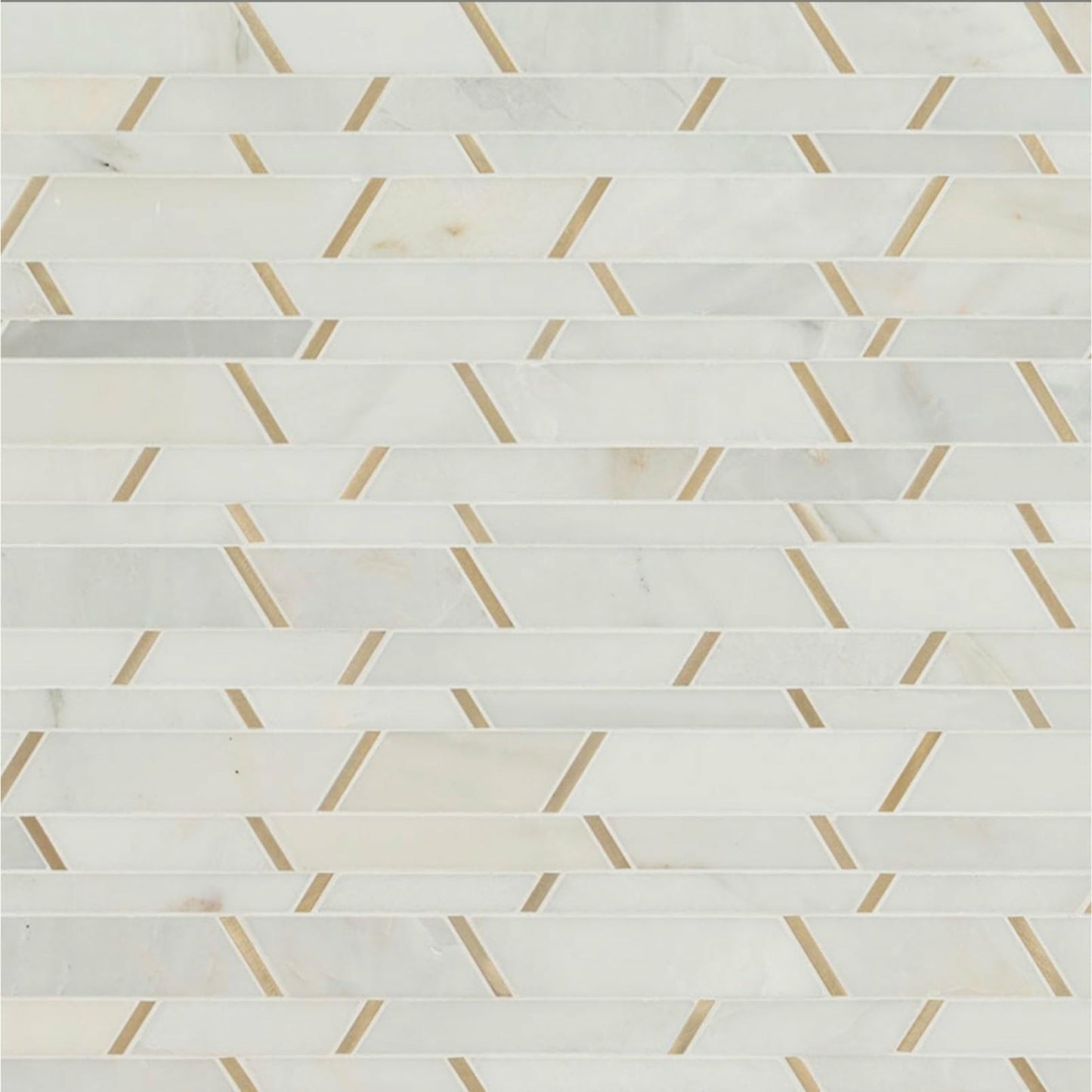 MSI Metro Gold Pattern, Glass Metal Blend Mosaic Tile - Hey Tiles