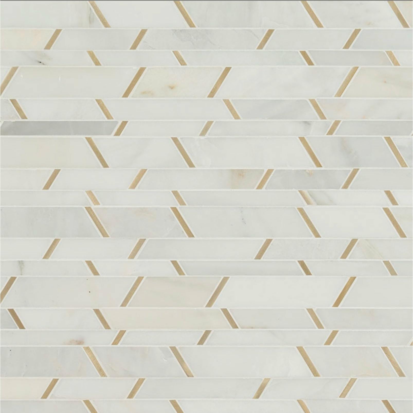 MSI Metro Gold Pattern, Glass Metal Blend Mosaic Tile - Hey Tiles