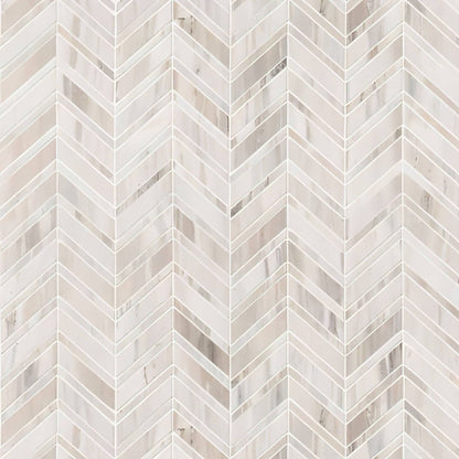 MSI Palisandro Chevron 12 X12 x10mm Polished Marble Mosaic Tile - Hey Tiles
