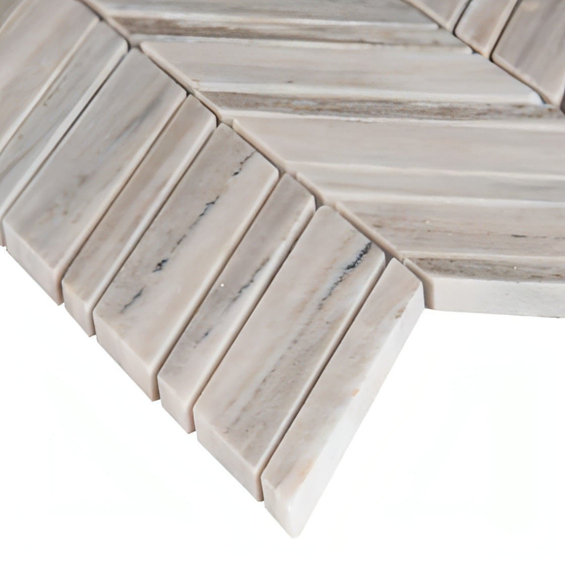 MSI Palisandro Chevron 12 X12 x10mm Polished Marble Mosaic Tile - Hey Tiles