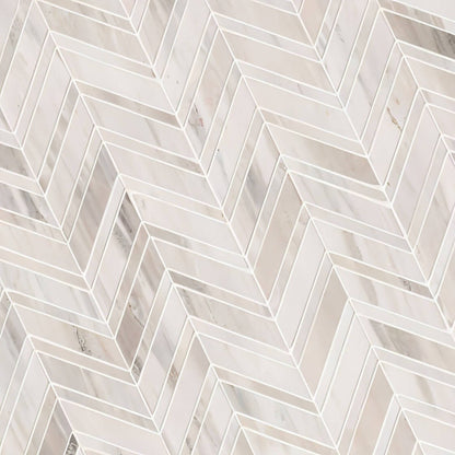 MSI Palisandro Chevron 12 X12 x10mm Polished Marble Mosaic Tile - Hey Tiles