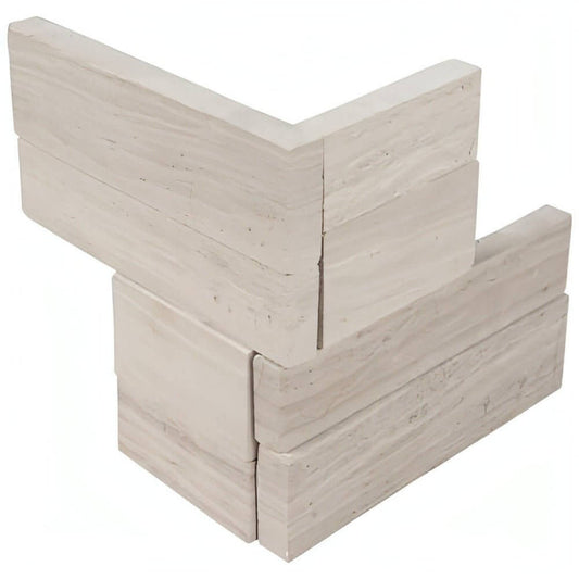 MSI Rockmount White Oak 3D MinI Panel Corner 4.5x9 - Hey Tiles