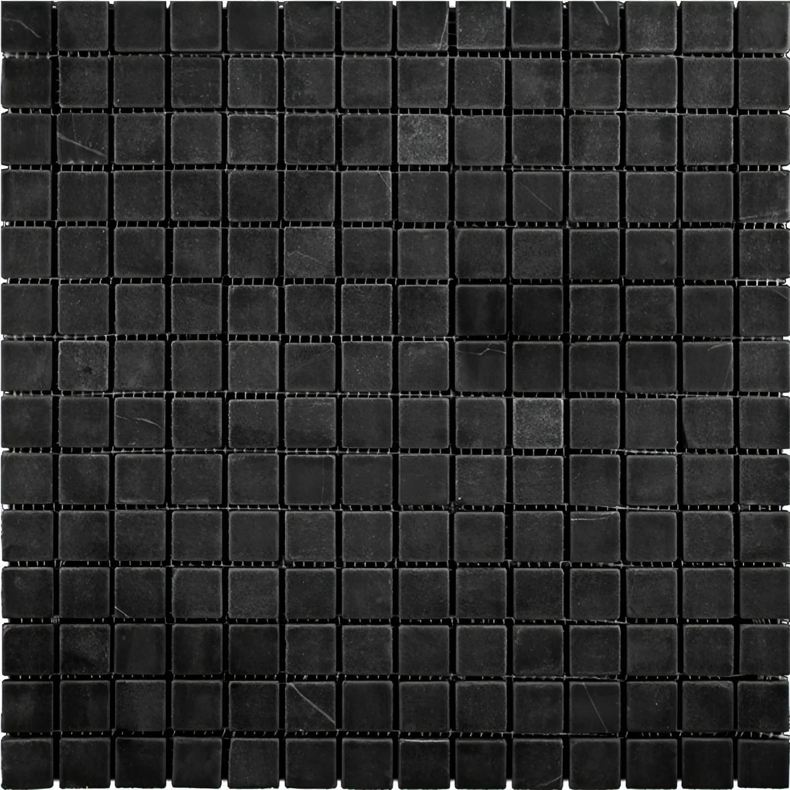 Nero Marquina Marble 1" X 1" Mosaic - Hey Tiles