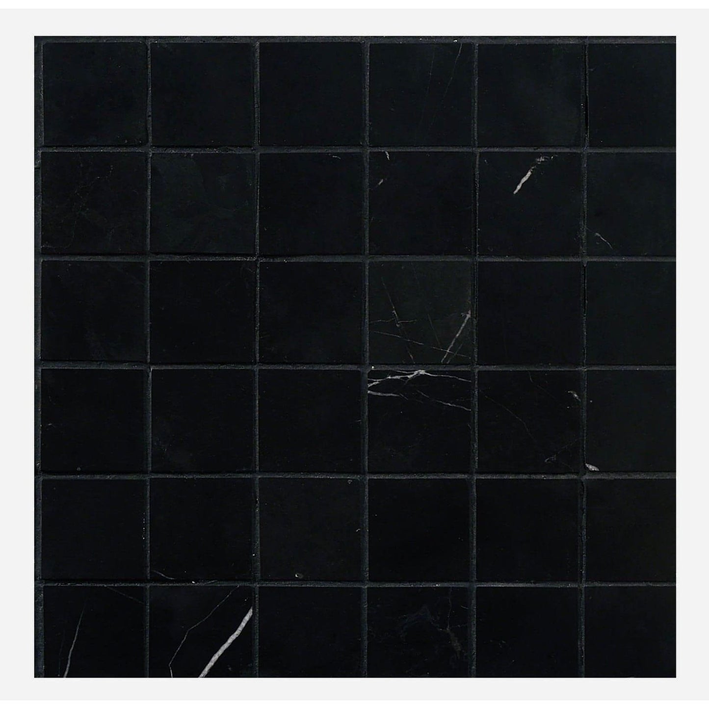 Nero Marquina Marble 2" X 2" Mosaic - Hey Tiles