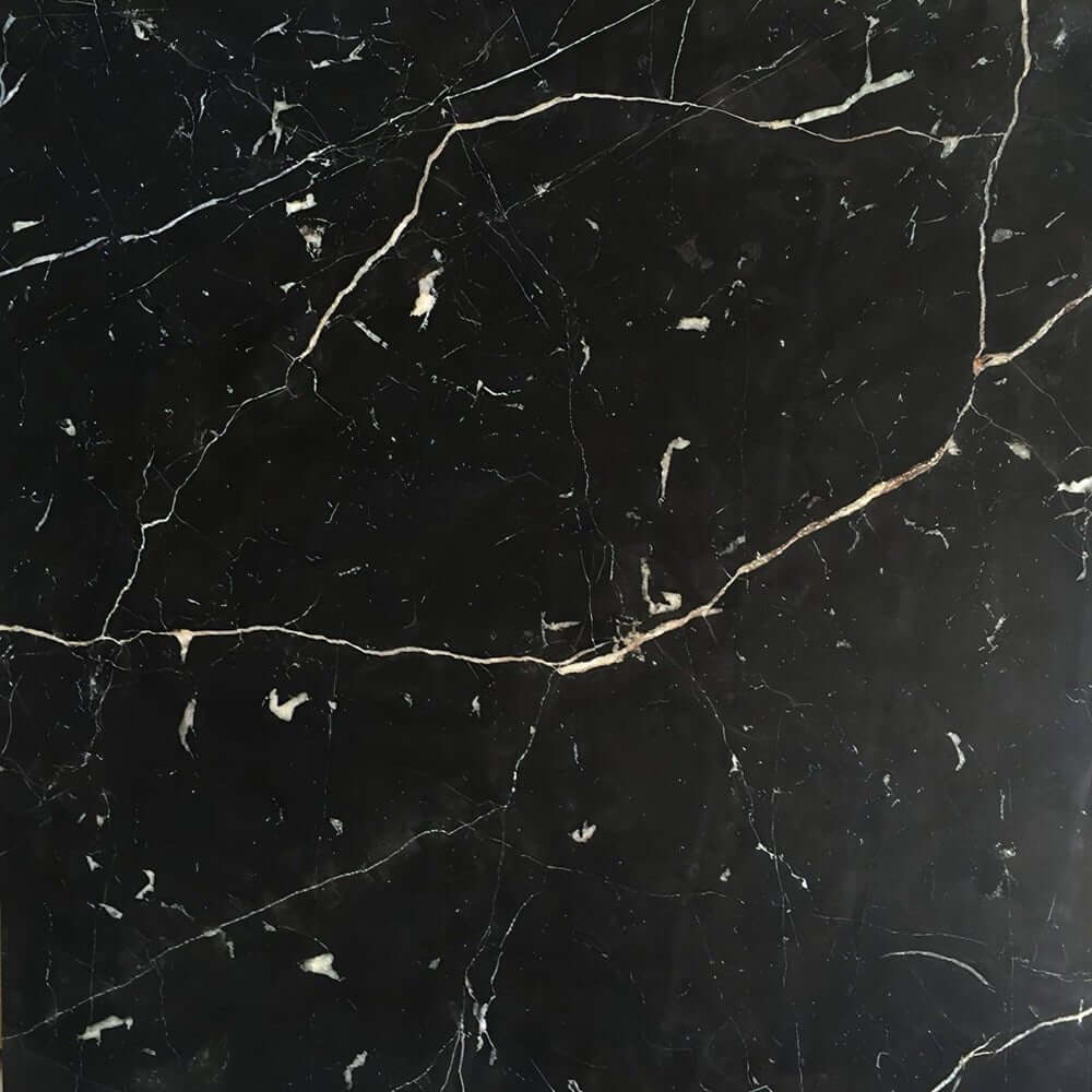 Nero Marquina Marble Honed 24" X 24" - Hey Tiles