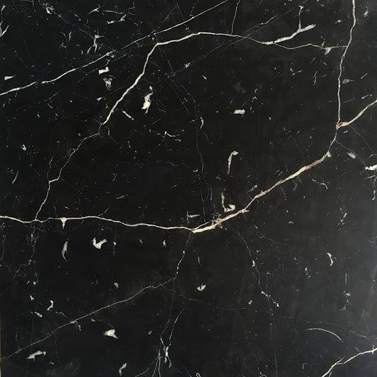 Nero Marquina Marble Honed 24" X 24" - Hey Tiles