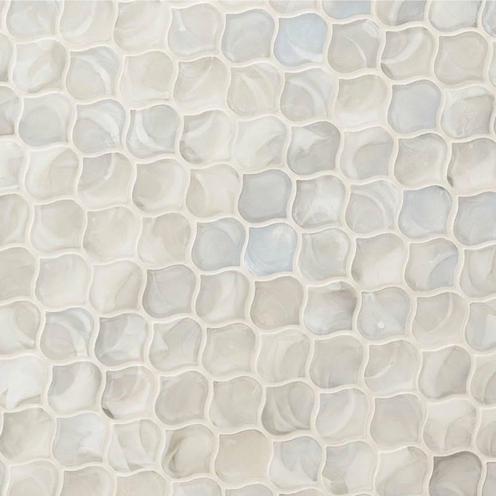 Pearla Arabesque Glass Mosaic Tile, 10”X 10.20, 8MM - Hey Tiles