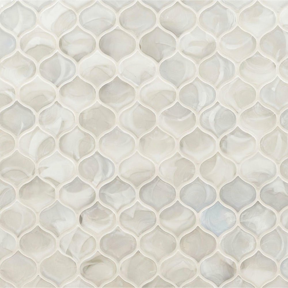 Pearla Arabesque Glass Mosaic Tile, 10”X 10.20, 8MM - Hey Tiles