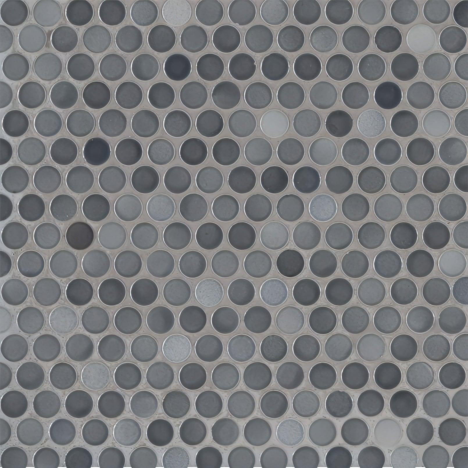 Penny Round Grigio Mix - Hey Tiles