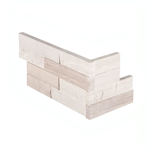 ROCKMOUNT White Oak Multi Finish Splitface L Panel, 6x18x6 - Hey Tiles