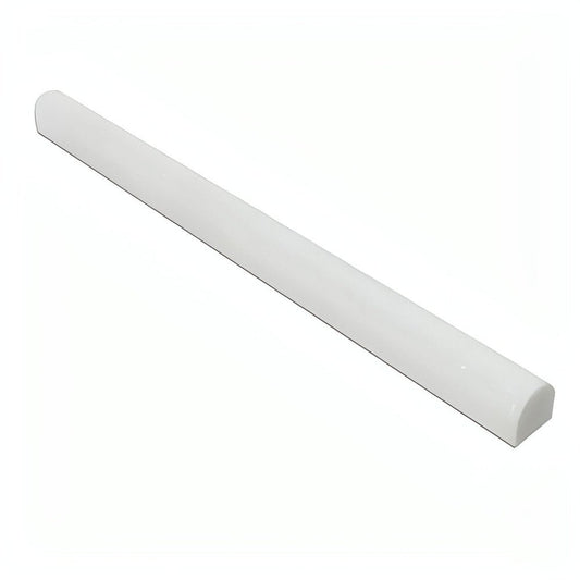 Thassos White Marble Honed 3/4 X 12 Bullnose Liner - Hey Tiles