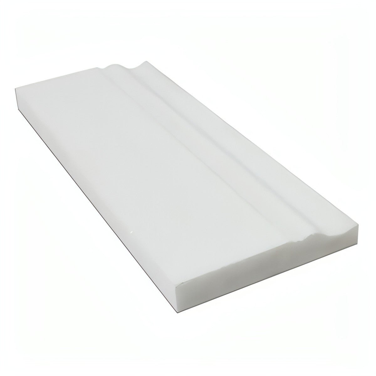 Thassos White Marble Polished Baseboard Trim Molding - Hey Tiles