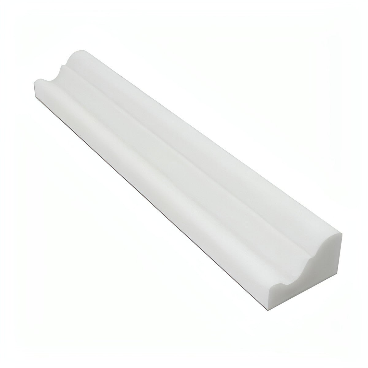 Thassos White Marble Polished Crown - Mercer Molding Trim - Hey Tiles